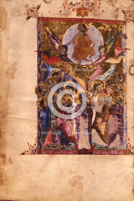 The Resurrection (Manuscript illumination from the Matenadaran Gospel), 1287.
