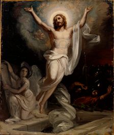 The Resurrection of Christ, a sketch of the altarpiece of the current church in Keski-Pori. Creator: Robert Wilhelm Ekman