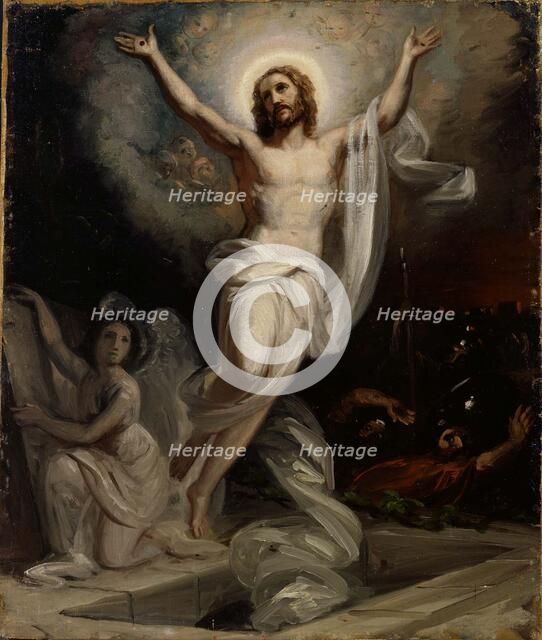 The Resurrection of Christ, a sketch of the altarpiece of the current church in Keski-Pori. Creator: Robert Wilhelm Ekman.