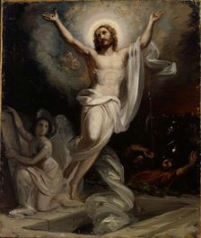 The Resurrection of Christ, a sketch of the altarpiece of the current church in Keski-Pori. Creator: Robert Wilhelm Ekman