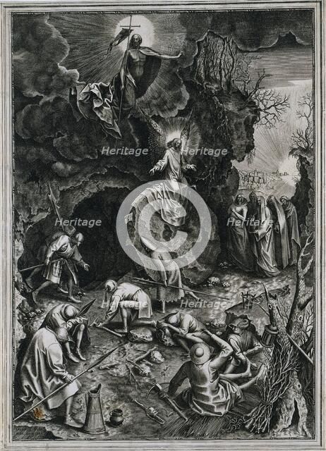 The Resurrection of Christ, c. 1562. Creator: Philip Galle (Flemish, 1537-1612).