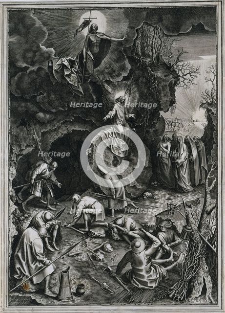 The Resurrection of Christ, c. 1562. Creator: Philip Galle (Flemish, 1537-1612).