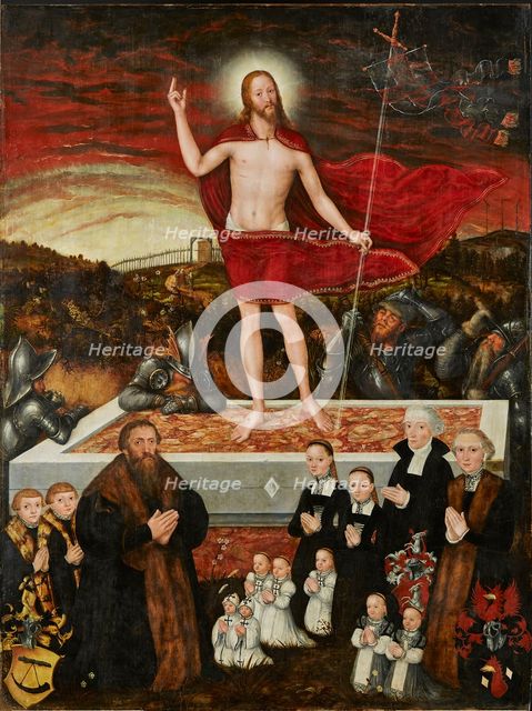 The Resurrection of Christ with Donors (Epitaph for the Badehorn Family), 1554.