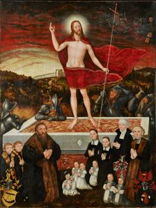 The Resurrection of Christ with Donors (Epitaph for the Badehorn Family), 1554
