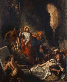 The Resurrection of Lazarus, 1850. Creator: Eugene Delacroix