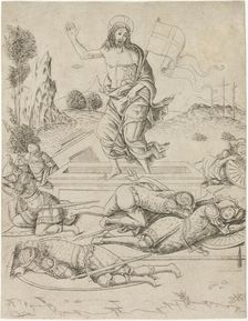 The Resurrection, plate eleven from the Life of the Virgin and Christ, c. 1470. Creator: Francesco Rosselli