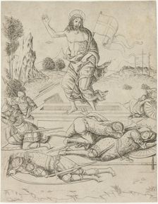 The Resurrection, plate eleven from the Life of the Virgin and Christ, c. 1470. Creator: Francesco Rosselli