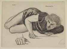 The Resurrection - Study of Soldier; The Backgammon Players - Sketch, 1861-62. Creator: Sir Edward Coley Burne-Jones