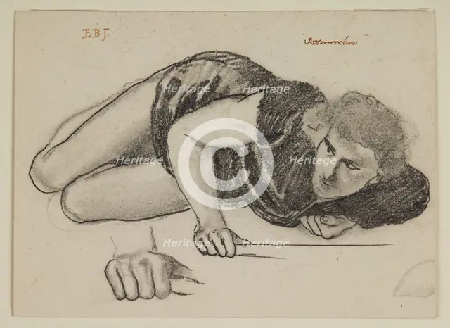 The Resurrection - Study of Soldier; The Backgammon Players - Sketch, 1861-62. Creator: Sir Edward Coley Burne-Jones.