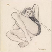 The Resurrection - Study of Sleeping Soldier; The Backgammon Players - Sketch, 1861-62. Creator: Sir Edward Coley Burne-Jones