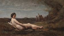 The Repose, 1860, reworked c. 1865/1870. Creator: Jean-Baptiste-Camille Corot