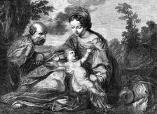 "The Repose in Egypt", by Guido, in the Louvre at Paris, 1861. Creator: Smyth