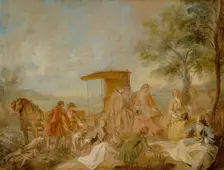 The Repast of the Hunting Party, c1725. Creator: Nicolas Lancret