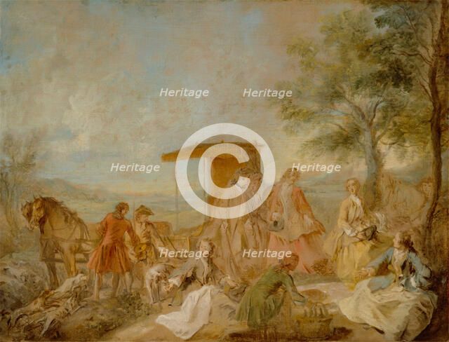 The Repast of the Hunting Party, c1725. Creator: Nicolas Lancret.