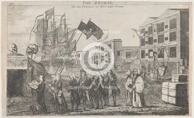 The Repeal, or the Funeral of Miss Ame - Stamp, March 16, 1766., March 16, 1766. Creator: Anon.