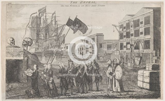 The Repeal, or the Funeral of Miss Ame - Stamp, March 16, 1766., March 16, 1766. Creator: Anon.