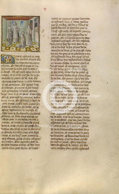 The Repentance of Aseneth; Miroir Historial, about 1475. Creator: Unknown.