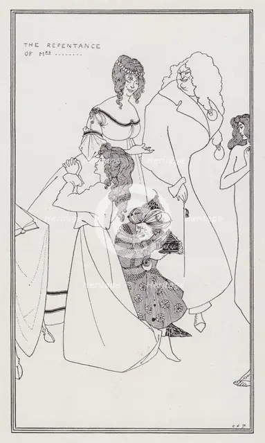 The Repentance of Mrs..., 1894. Creator: Aubrey Beardsley.