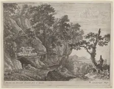 The Repentant Magdalene in a Landscape. Creator: Herman van Swanevelt