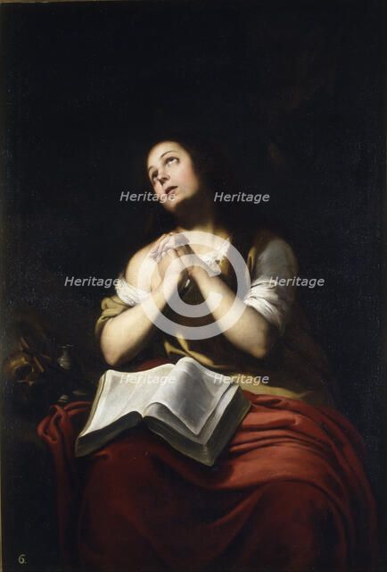 The Repentant Mary Magdalene. Artist: Murillo, Bartolomé Estebàn (1617-1682)