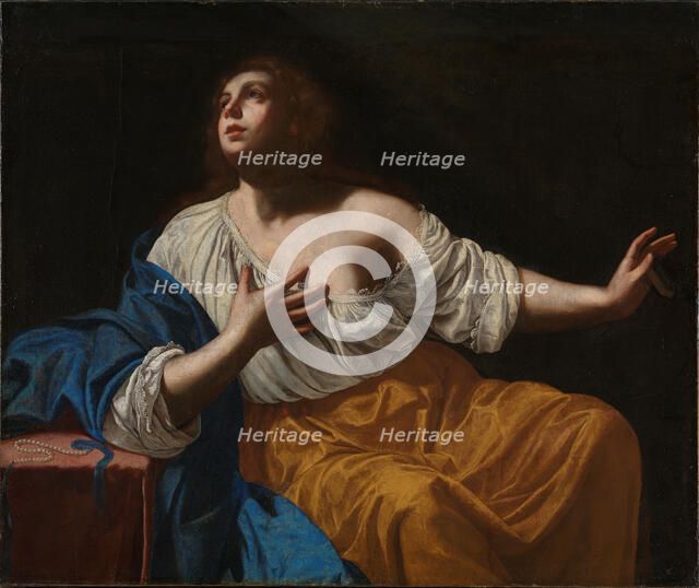 The Repentant Mary Magdalene, c. 1640. Creator: Gentileschi, Artemisia (1598-1653).