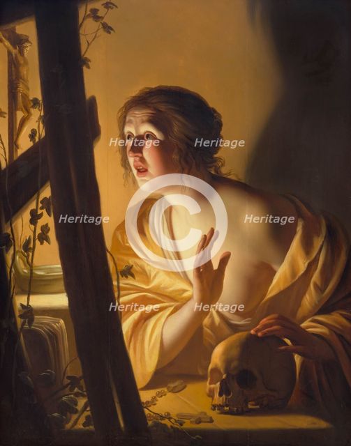 The Repentant Mary Magdalene, ca 1625. Creator: Honthorst, Gerrit, van (1590-1656).