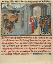 The Representatives of the Pope Attempting to Reconcile the..., written 1463-5; illuminated 1467-72. Creators: Loyset Liedet, Pol Fruit