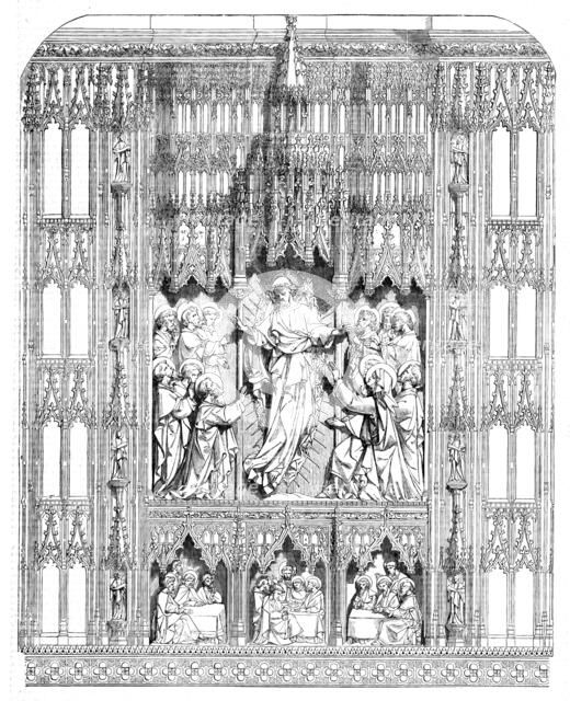 The Reredos in the Cloister of Sherborne Minster, 1858. Creator: Unknown.