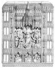 The Reredos in the Cloister of Sherborne Minster, 1858. Creator: Unknown