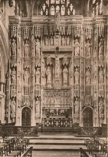 The reredos, Winchester Cathedral, Hampshire, early 20th century(?)