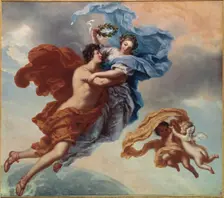 The reward of virtue, allegory, 1680. Creator: David Klocker Ehrenstrahl