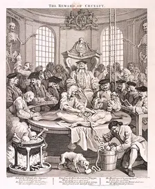 The Reward of Cruelty plate IV from The Four Stages of Cruelty, 1751. Artist: Anon