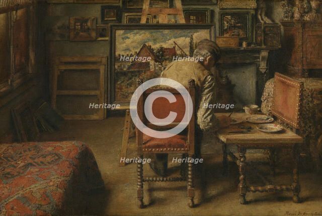 The Retoucher, 1876. Creator: Henri Jean Augustin de Braekeleer.