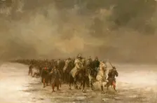 The Retreat c1871. Creator: Louis Eugene Benassit