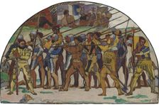 The Retreat from Marignano (Variant), ca 1897. Artist: Hodler, Ferdinand (1853-1918)