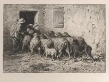 The Return, 1864. Creator: Charles Emile Jacque