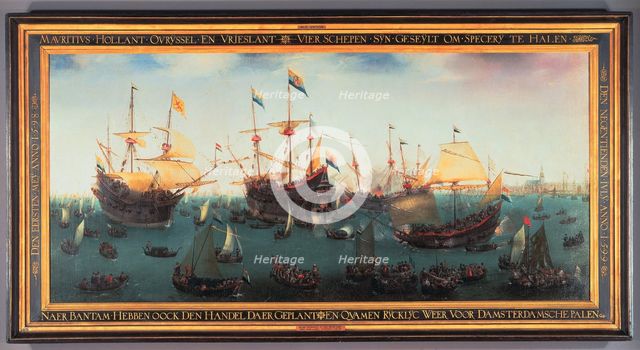 The Return to Amsterdam of the Second Expedition to the East Indies, 19 July 1599, 1599. Artist: Vroom, Hendrick Cornelisz. (1562/3-1640)