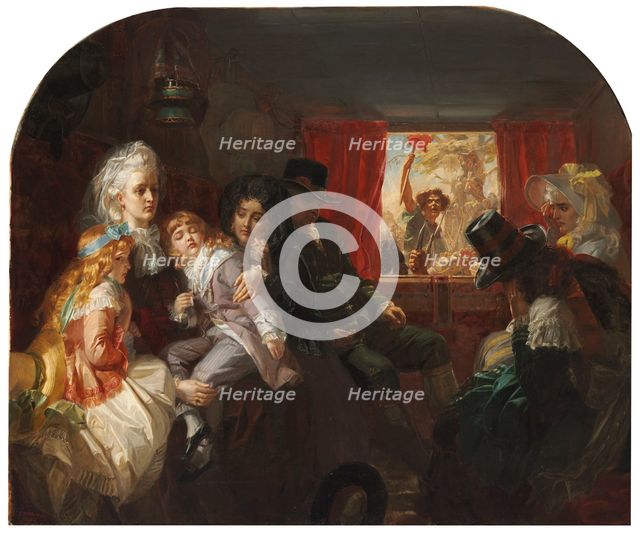 The return from flight: Louis XVI, Marie Antoinette, the Dauphin, Dauphiness, and Princess..., 1872. Creator: Ward, Edward Matthew (1816-1879).