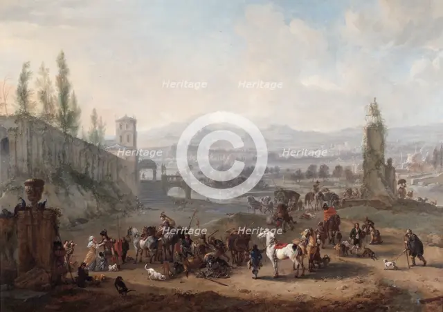 'The Return from the Chase', c1650s. Creator: Philip Wouverman.