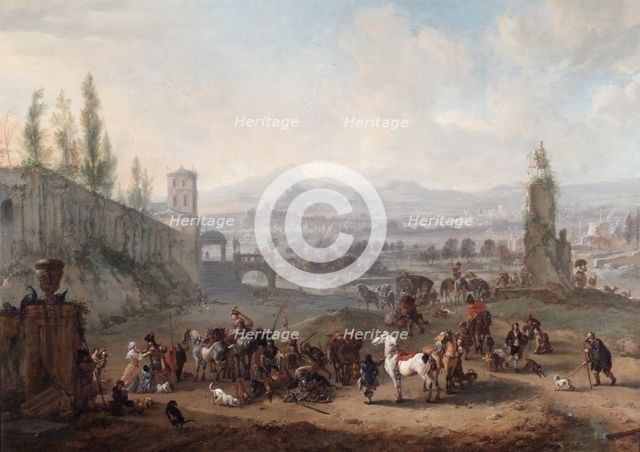 'The Return from the Chase', c1650s. Creator: Philip Wouverman.