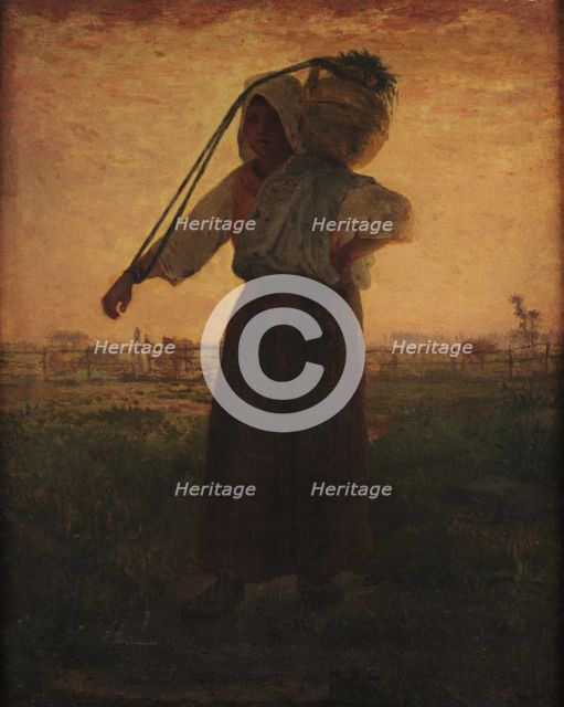 The return from the farm, 1850. Creator: Millet, Jean-François (1814-1875).