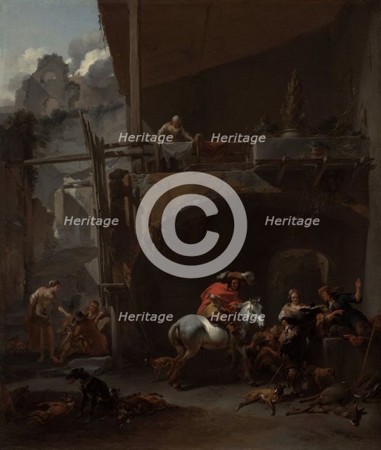 The Return from the Hunt, 1660s. Creator: Nicolaes Berchem.