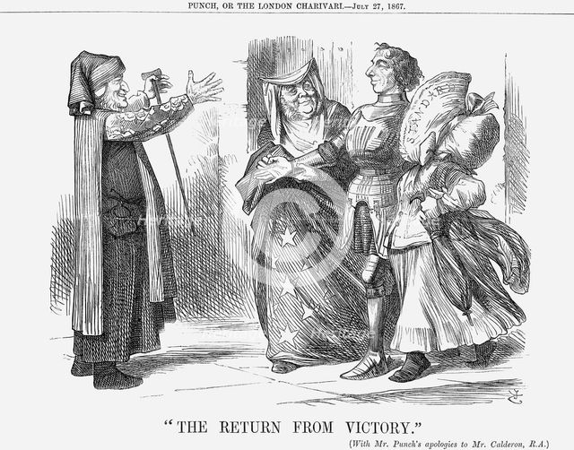 "The Return from Victory", 1867. Creator: John Tenniel.