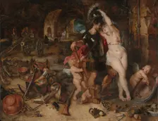 The Return from War: Mars Disarmed by Venus, about 1610-1612. Creators: Peter Paul Rubens, Jan Brueghel the Elder