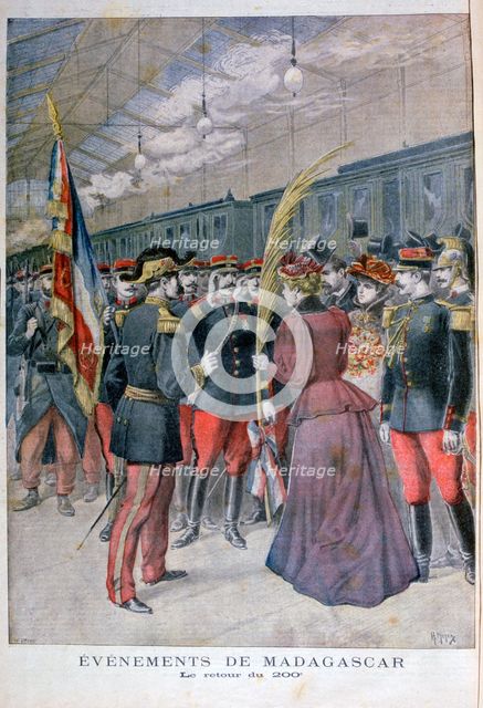 The return of the 200 regiment from Madagascar, 1896. Artist: Henri Meyer