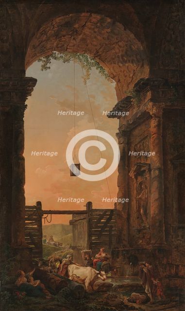 The Return of the Cattle, ca. 1773-75. Creator: Hubert Robert.