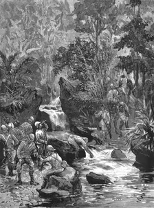 The Return of the Chin Lushai Expeditionary Force - A welcome drink after a climb, 1890. Creator: Unknown