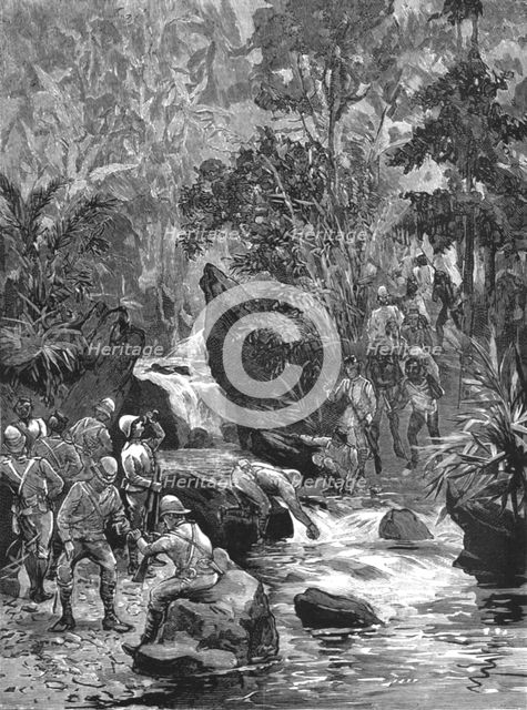 'The Return of the Chin Lushai Expeditionary Force - A welcome drink after a climb, 1890. Creator: Unknown.