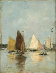 The return of the boats 1897. Creator: Eugene Louis Boudin