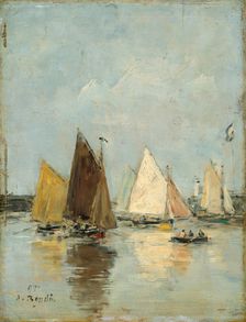 The return of the boats 1897. Creator: Eugene Louis Boudin